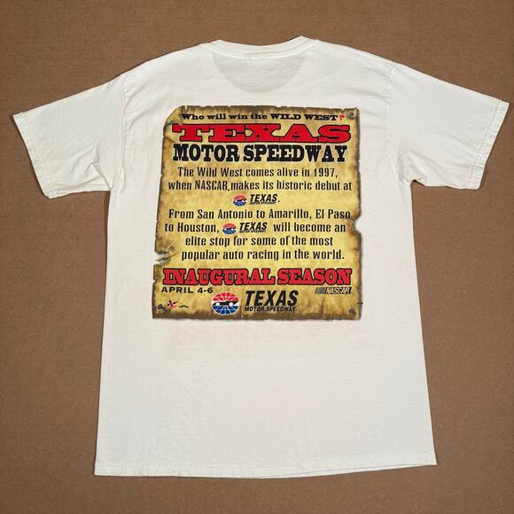 Vintage 1997 Texas Motor Speedway NASCAR Inaugural Season 90s T Shirt XL USA - Picture 2 of 7